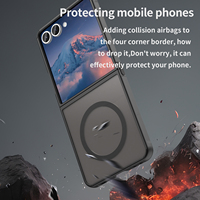 Étui de téléphone en PC ultra-fin semi-transparent à chargement magnétique pour Samsung Z Flip 7/Flip 6 Fundas Carcasa