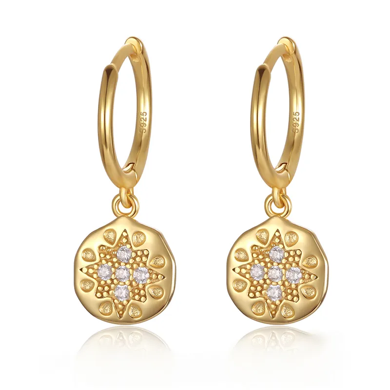 Fashion earrings jewelry 925 sterling silver baroque drop earrings luxury gold plated hoop earrings for women 2022