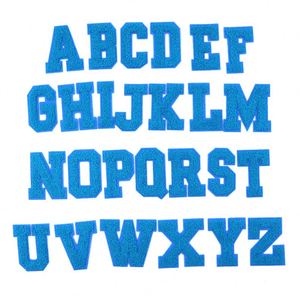 New Iron on 7cm/2.75inch Colorful Hot pink Purple Chenille Letter Patch - Product Image 3