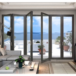 <span class=keywords><strong>Porte</strong></span> patio <span class=keywords><strong>pliante</strong></span> WANJIA haut de gamme en aluminium à rupture de pont thermique, double vitrage, pour extérieur - Product Image 6