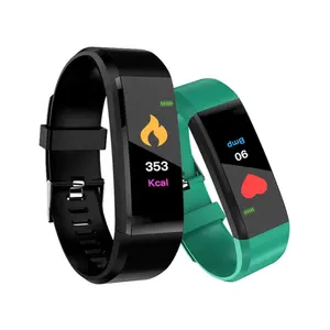 Gelang Pintar Pemantau Denyut Jantung Tekanan Darah, Gelang Pintar Pelacak Fitness 115Plus untuk Jam Tangan Pintar Fitbits