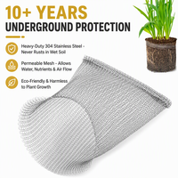 Panier en treillis métallique tricoté en acier inoxydable 304, protection racinaire pour plantes, anti-campagnols, rongeurs et taupes, pour arbres, légumes, fleurs et bulbes
