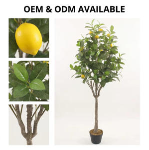 Grand arbre artificiel <span class=keywords><strong>citronnier</strong></span> de 150 cm (3 pieds) de haut, <span class=keywords><strong>en</strong></span> <span class=keywords><strong>pot</strong></span>, avec feuilles <span class=keywords><strong>en</strong></span> PEVA, fruits réalistes, arbre artificiel pour la décoration intérieure, la maison, le jardin, l'hôtel - Product Image 2