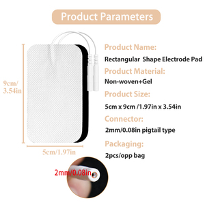 Patch de massage réutilisable en gel conducteur 5x9cm - Product Image 2