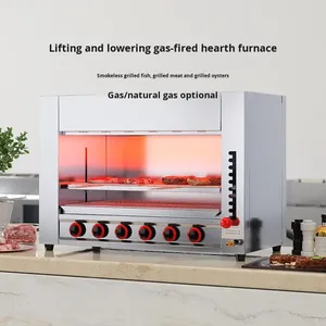 Gril-<span class=keywords><strong>salamandre</strong></span> professionnel à gaz 8 brûleurs, infrarouge, robuste, en acier inoxydable, pour la fonte de fromage, pour restaurant - Product Image 5
