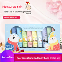 Coffret Crème Mains Fleur et Fruit - Hydratant et Adoucissant - Emballage Cadeau Commémoratif