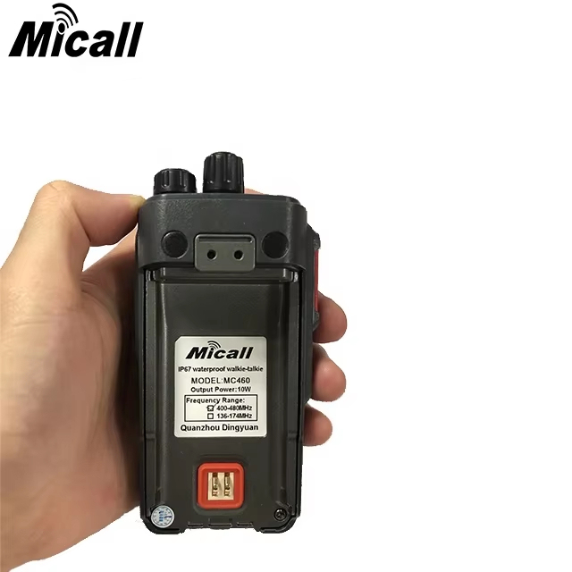 Professional Long Distance IPX7 Waterproof Analog Walkie Talkie MC460 10-15KM Range 10W Output Power VHF/UHF 3500-4000mAh