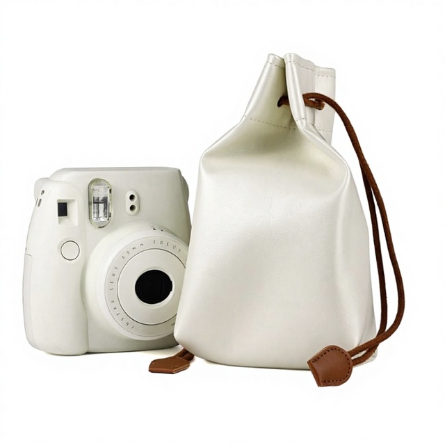For Mini Camera PU Waterproof Wear-Resistant Drawstring Storage Liner Protective Case for Digital Mirrorless Lens