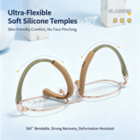 34685 Montures de lunettes pour enfants et étudiants, exclusives, réglables, en silicone, style rétro, petite monture en alliage