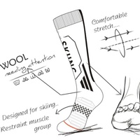 Chaussettes de ski en laine mérinos de haute qualité pour le camping en plein air, la montagne et la neige, avec logo personnalisé, chaussettes de ski en laine jusqu'au genou