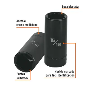 Master con 24 unità di impatto lungo presa di 15/16 ', 6 punti, 1/2' drive, Truper - Product Image 2