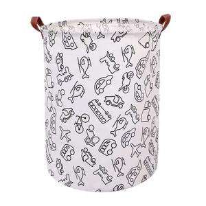 Panier sale pliable de grande taille à impression personnalisée Paniers à linge pliables en toile pliable - Product Image 6