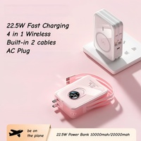 Banco de Energía Portátil Magnético con Enchufe de CA, Carga Rápida de 22.5w, 20000mAh, con 2 Cables Integrados