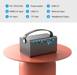 Projecteur de cinéma domestique intelligent LED Android 9 <span class=keywords><strong>avec</strong></span> mise au point automatique, correction trapézoïdale, portable, 600 ANSI Lumens, Full HD 1080P, 4K, 2+32G - Product Image 5