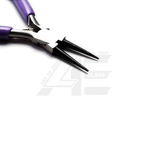 Juego de 3 Alicates de Punta de Aguja y Cortadores de Alambre de Acero Inoxidable Rosa, Morado y Turquesa, Kit de Herramientas para Manualidades y Joyería - Product Image 3