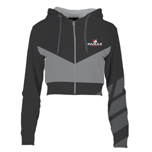 Workout Outfits Long Sleeve <b>Zip</b> <b>up</b> Crop Top Hoodie and Pants Women's Breathable Winter Casual Windproof <b>Cropped</b> Tracksuit - Product Image 4
