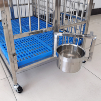 Lize Factory Direct Heavy Duty Hondenkennel Sterke Metalen Krat Met 4 Wielen Opvouwbaar Plastic Bakje Voor Kleine Dieren