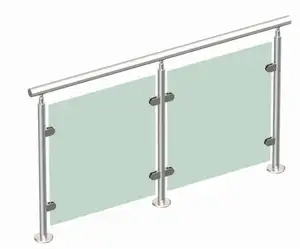 Glass Railing System Modern Design Stainless Steel Balustrade Fence Handrails Post