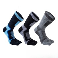 Chaussettes de sport pour hommes, cinq orteils, grande taille, séparant les orteils, en coton, anti-transpiration, pour l'extérieur, la randonnée et la course à pied