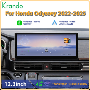 วิทยุติดรถยนต์ Krando ระบบ Android 13 หน้าจอสัมผัสขนาด 12.3 นิ้ว พร้อมระบบนำทาง GPS รองรับ CarPlay และ Android Auto สำหรับรถยนต์ Honda Odyssey ปี <span class=keywords><strong>2022</strong></span> 2023 2024 2025 - Product Image 1