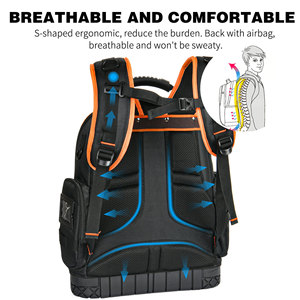 Đa mục đích bền cứng cơ sở nhiệm vụ nặng nề thợ điện Công cụ túi công cụ công việc công cụ Ba lô - Product Image 5