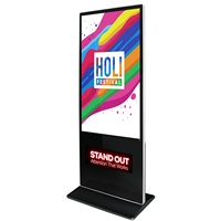 Tótem de Señalización Digital para Comercios AIYOS de 55 y 65 Pulgadas con Logotipo Retroiluminado Personalizado, Análisis de Audiencia por IA y Gestión Remota de Contenido