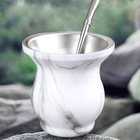 2025 Emerit, superventas, personalizado, 9oz, 270ml, taza de yerba mate de acero inoxidable de doble pared con Bombilla para Brasil, Argentina, Uruguay