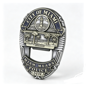 เหรียญเปิดขวดโลหะผสมสังกะสีเคลือบอ่อนลายประภาคารและต้นปาล์ม รูปทรงตามสั่ง ของที่ระลึกครบรอบ - Product Image 4