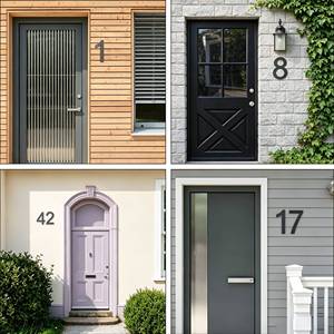 Chiffres de <span class=keywords><strong>maison</strong></span> autocollants en acier inoxydable finition miroir de luxe pour signalétique murale intérieure de salle d'exposition et de <span class=keywords><strong>maison</strong></span>-témoin - Product Image 2