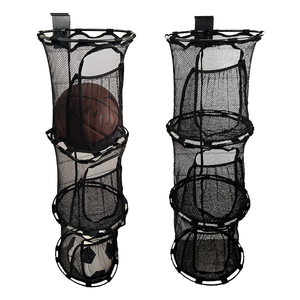 Schwarze Nylon Mesh Net Tasche Golf Tennis Lagerung Einfache Installation Große Kapazität Lager regal Fitness studio Wand halterung Hängende Kugel halter - Product Image 1