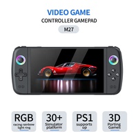 M27 Console de Jeu Portable Rétro de Poche avec Écran IPS de 7 Pouces, 20000 Jeux Intégrés et Joystick 3D RGB