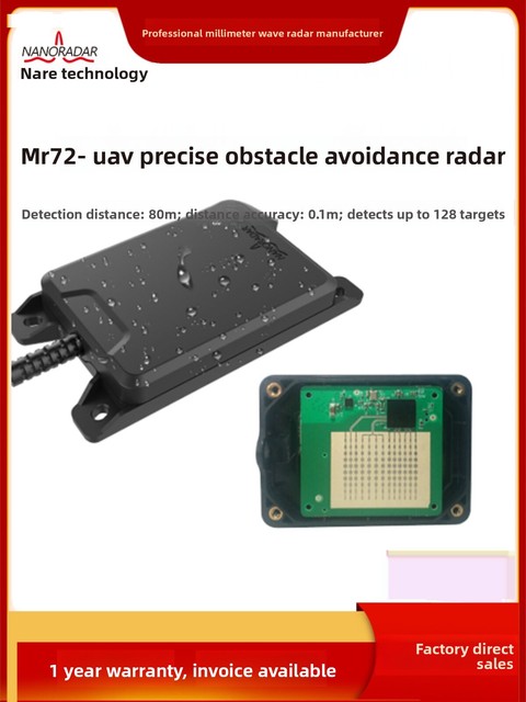 MR72/40 m 77G Seamless Docking Open Source Flight Control PX4 & APM UAV Obstacle Avoidance Ranging Radar Sensor ABS Material
