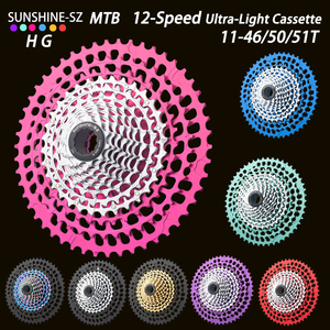 Cassette SUNSHINE K7 de <span class=keywords><strong>12</strong></span> <span class=keywords><strong>Velocidades</strong></span> para <span class=keywords><strong>Bicicleta</strong></span> de Montaña, 11-46T, 11-50T, 11-51T, Buje HG -CNC, Piñón de <span class=keywords><strong>Bicicleta</strong></span> de <span class=keywords><strong>12</strong></span> <span class=keywords><strong>Velocidades</strong></span> para MTB - Product Image 1