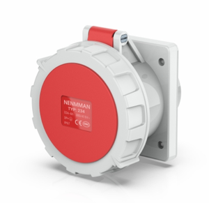 Prise Interlock 3 Broches 230V 63A Industrielle en Plastique avec Interrupteur IP67 CEE/IEC Montée TYP-1264 - Product Image 2