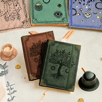 Cuaderno de Notas A5 de 120 Páginas con Páginas Gruesas y Rayadas, Cubierta de Cuero, Bolsillo Interior, Diseño Árbol de la Vida, Ideal para Regalo
