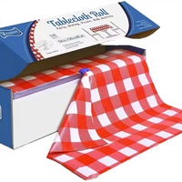 Rouleau de nappe jetable en PEVA brodé, imperméable et anti-taches, idéal pour la maison, les mariages, les fêtes et les pique-niques en extérieur