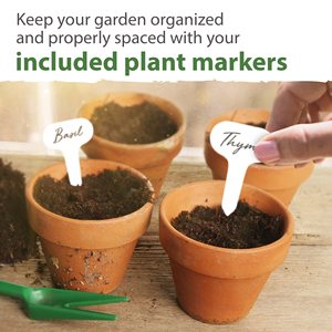 Kit d'herbes anciennes non-OGM avec pots suspendus et pots de sol pour la culture à domicile <span class=keywords><strong>en</strong></span> intérieur/extérieur toute l'année - Product Image 4