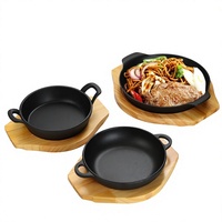 Poêle à frire antiadhésive en fonte pur à double poignée, capacité 4L, compatible four, design moderne, qualité professionnelle, pour pizzas