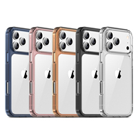 Coque de téléphone cristalline Durable 2 en 1 TPU PC Coque rigide antichoc Accessoires mobiles Logo personnalisé Couverture de téléphone pour iPhone 17