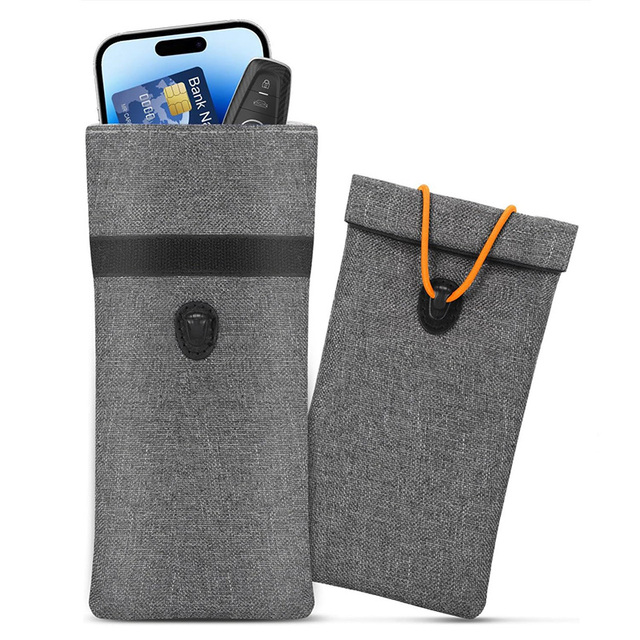 Portable Mobile Phone Signal Blocking Bag Faraday Pouch for Car Key Cell Phone RFID Signal Blocker Bag Anti Theft Car Protection