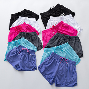 Hot Selling Gym Tennis Parent-Child Sports <b>Short</b> Pants Leopard Print Solid Color Two-Piece Inner Lining <b>Shorts</b> - Product Image 2