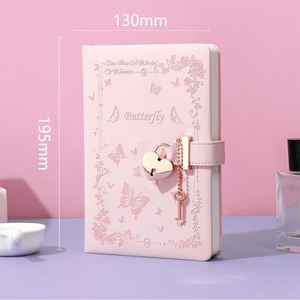 Diario con Cierre y Llave, Apto para Niñas y <span class=keywords><strong>Adolescentes</strong></span>, Etiquetas <span class=keywords><strong>de</strong></span> Satén, Bolsillo Lateral Resistente, Cuadernos Ejecutivos <span class=keywords><strong>de</strong></span> Tapa Dura - Product Image 6