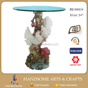 24 pulgadas grande resina decoración <span class=keywords><strong>del</strong></span> hogar tema <span class=keywords><strong>animal</strong></span> águila cabeza de cristal mesa de café - Product Image 2