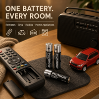 Baterai Alkaline OEM AA LR6 MN1500 1.5V 0.0% Merkuri Kapasitas Tinggi Kemasan Blister untuk Remote Control, Mainan, dan Radio