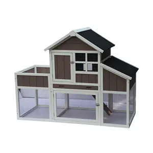 XPT061 gabbie per animali domestici in legno di colore marrone per il cortile