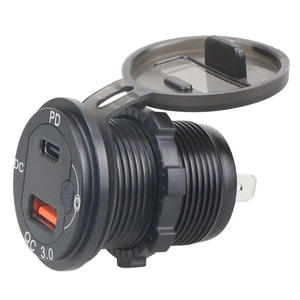 Usb Car Charger Cigarette Lighter 12-24V PD QC 3.0 Digital Display <b>Touch</b> <b>Switch</b> Voltage Monitoring Fast Charging Waterproof - Product Image 2