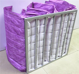 Filtro a sacco di fabbrica G4 EU4 Iso 70% grossolana 592X287X200 6k / 25 mm tubo di scarico 6 tasche - Product Image 6