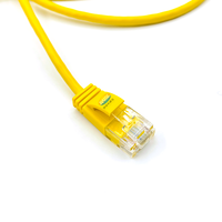 1M Cat6 UTP kabel Patch lurus untuk jaringan komputer RJ45 kabel LAN kabel Patch komunikasi, kuning