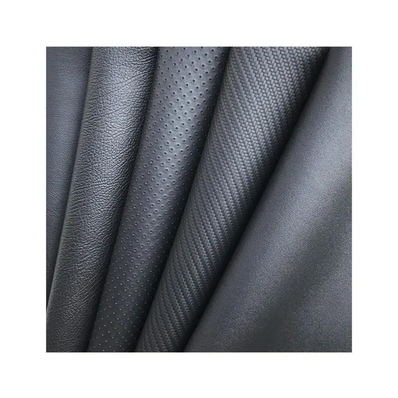 42 tipos de patrones de productos de cuero sintético en relieve para asiento de coche, asiento de motocicleta, cojín para silla
