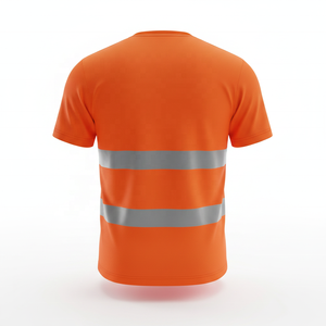 Camiseta de Trabajo de Alta Visibilidad, Cuello Redondo, Manga Corta, Tejido <span class=keywords><strong>Jersey</strong></span>, Transpirable y Antiarrugas - Product Image 2